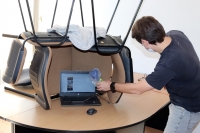 Improvizované nahrávací studio v Lucerně