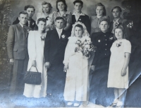 Wedding of Františka and Saša after the end of WWII