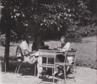 During the holidays in Štěkeň, where the eldest daughter Hana studied 
