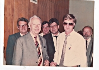 Pavel Polka v spoločnosti Alexandra Dubčeka (1990)