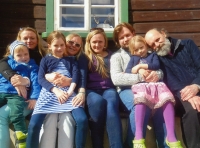 Václav Helšus with his family