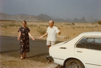 Vladimír and Věra Zikmund on a road trip. 1990's