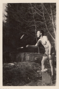 U buštěhradského rybníka, 40. léta