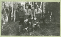 Josef´s group, the camp of the renewed 7th Division of Catholic Scouts, summer 1945, Šumava