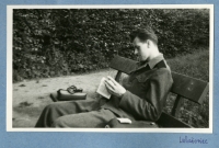 Josef Loub serving at the Auxiliary Technical Batalions on holiday in Luhačovice, early 1950s

