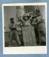 Rota X jednotek PTP při práci, Kroměříž, 1953