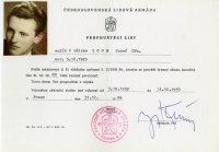 Propouštěcí listina Josefa Louba