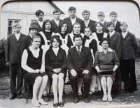 Photo from the boarding school, Marija Jakivna the first sitting from the right, year 1975 