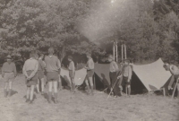 Tábor 233. oddílu ve Šluknově, rok 1969