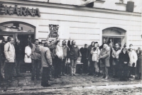 Demonstration of 1989 in Polička 
