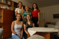 With the team of students