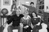 Hana (in the middle), with her son Tomas and his wife Julie and grandchildren, Jack and Sasha.
