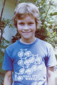 Syn Lukáš Palec po příletu do USA, rok 1980