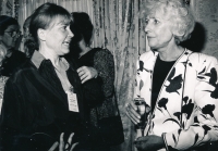 Hana Palcová and Olga Havlová, New York 1990