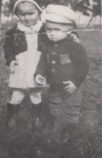 His sister Marie Jílková and Josef Mlynář, cca 1952