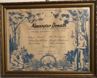 Thanks by KKL to the father Alexander Donath for his contribution, January 1947