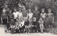 Jamné Elementary school, Otakar is the third one from the top left, 1968