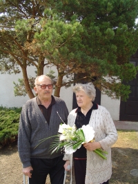 Josefa and Miloš Šána, diamond wedding, 2006
