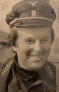 Milan Kluc jako strojvedoucí v roce 1985