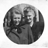 Josefa Šánová (Pryclová) with her mother Paulina, 1942
