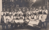 The Czech choir in Leipzing. Witness' mom, standing, third from left