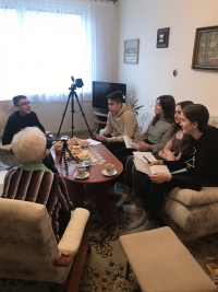 Nahrávání rozhovoru pro projekt Příběhy našich sousedů