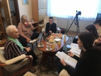 Nahrávání rozhovoru pro projekt Příběhy našich sousedů 