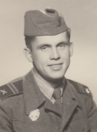 Vítězslav Svozil during military service in the first half of the 1950s