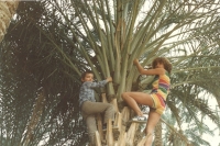 With her older son Peter in Algeria.
