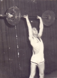 At the weightlifting competition, 1964