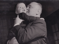 Boy Alexandr with his grandpa, a Minister.