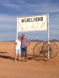 2018, Kdekončísvět (Werelend), Namibie, s manželkou Janou Hybáškovou