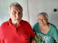 Albín Huschka with his wife Anna, 2017