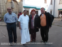 With the personal guru (on the right) of Indian Prime Minister Narendhi Modi.
