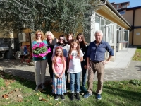 With children from the Czech School without Borders during the filming of an interview for the project Stories of Our Neighbors, Florence in 2020
