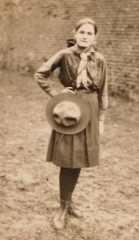 Mother Marie Nimmrichterová (Bezkybová) as a Girl Scout