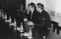 Návštěva premiéra Petra Pitharta v Hradci Králové, 1991