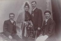 Prarodiče Josef a Kateřina Luňáčkovi, svatba, 1905