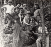 With relatives in Prosíčka, 1981
