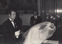 Svatební foto Alexandra Boryho a jeho ženy