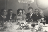 From the parents' wedding: mother Kristýna Fürstová in the middle, father Tomáš Fürst next to her and other relatives (from the left: great-aunt Hertha Koziel, grandmother Ilse Lanc, grandfather Jan Lanc, great-grandmother Hermine Koziel)