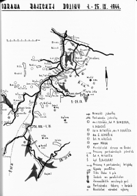 the map of the defense of Rajecka valley 1 - 25 September 1944