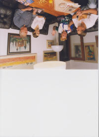 Family photo, Mária with her husband and her children
