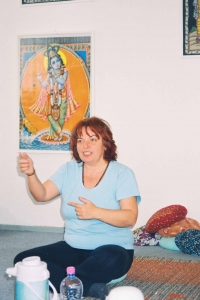 During one of the lectures about indian philosophy. (1998)
