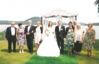Lili and Jindřich Trojano (on the left) during their granddaughter´s wedding, Slapy 2016
