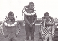 Tomíčkův memoriál, 1975, zleva: Jiří Štancl, Barry Briggs, Ivan Mauger