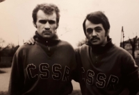 Miček at a training camp before the 1972 European Championships
