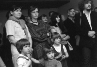Opening of the exhibition, Hana Hamplová pictured second from the left