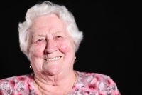 Růžena Valčíková při natáčení rozhovoru v roce 2020