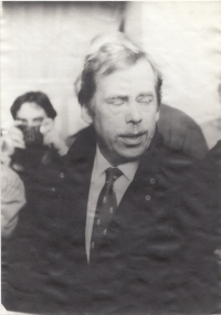 Václav Havel visiting Pardubice, 1990